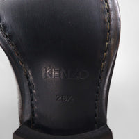 【中古未使用（古着靴）】KENZO 日本製 レザー サイドジップブーツ 26.5cm クラック加工 グッドイヤーウェルト製法 30923245023