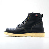 【中古（古着靴）】Danner レースアップブーツ ワークブーツ 27cm Vibramソール ブラック レザー PAULINE D4124
