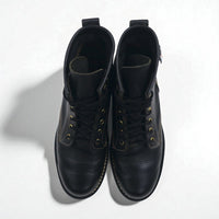 【中古（古着靴）】Danner レースアップブーツ ワークブーツ 27cm Vibramソール ブラック レザー PAULINE D4124