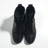 【中古（古着靴）】Danner レースアップブーツ ワークブーツ 27cm Vibramソール ブラック レザー PAULINE D4124