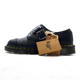 【中古（古着靴）】Dr.Martens ベルト ドレスシューズ 26cm ブラック スムースレザー QUYNN LOW BUCKLE LEATHER SHOES 25603001