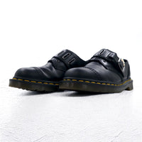 【中古（古着靴）】Dr.Martens ベルト ドレスシューズ 26cm ブラック スムースレザー QUYNN LOW BUCKLE LEATHER SHOES 25603001