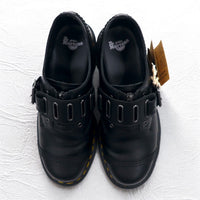 【中古（古着靴）】Dr.Martens ベルト ドレスシューズ 26cm ブラック スムースレザー QUYNN LOW BUCKLE LEATHER SHOES 25603001
