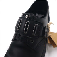【中古（古着靴）】Dr.Martens ベルト ドレスシューズ 26cm ブラック スムースレザー QUYNN LOW BUCKLE LEATHER SHOES 25603001
