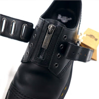 【中古（古着靴）】Dr.Martens ベルト ドレスシューズ 26cm ブラック スムースレザー QUYNN LOW BUCKLE LEATHER SHOES 25603001