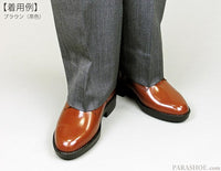 KITAJIMA カンガルー革 プレーントゥ シークレットヒールアップ（身長+7cmアップ）ビジネスシューズ 黒・茶色 3E【小さいサイズ 23.5cm、24cm あり】 (MK-KT233)