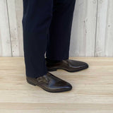 MON MODEL 本革モンクストラップ ビジネスシューズ 手染めアンティーク茶色（パティーヌ カーキブラウン）2E（EE）～3E（EEE）【マッケイ製法・革靴・紳士靴】(MM-2006-KHBR)