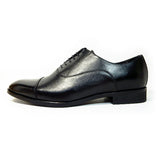 PARASHOE 本革 内羽根ストレートチップ シークレットヒールアップ（身長＋4.5cm）ビジネスシューズ 黒 3E 24～30cm／マッケイ製法・革靴・日本製】 (PS-H1110-BLK)