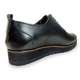 PARASHOE 本革 プレーントゥ 厚底ビジネスシューズ（ビジネススニーカー・ドレススニーカー・ポストマンシューズ）ワイズ3E 黒【メンズ革靴・ビジカジ紳士靴・オフィスカジュアル／大きいサイズ・小さいサイズ対応】(PS-1821-BLK)