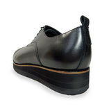 PARASHOE 本革 内羽根ストレートチップ（キャップトゥ）厚底ビジネスシューズ（ビジネススニーカー・ドレススニーカー）ワイズ3E 黒【メンズ革靴・ビジカジ紳士靴・オフィスカジュアル／大きいサイズ・小さいサイズ対応】(PS-1822-BLK)