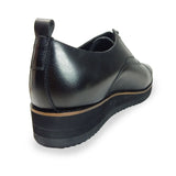 PARASHOE 本革 内羽根ストレートチップ（キャップトゥ）厚底ビジネスシューズ（ビジネススニーカー・ドレススニーカー）ワイズ3E 黒【メンズ革靴・ビジカジ紳士靴・オフィスカジュアル／大きいサイズ・小さいサイズ対応】(PS-1822-BLK)