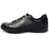 PARASHOE 本革 レザースニーカー ワイズ幅広3E（EEE）～4E（EEEE）黒（ブラック） 【メンズ革靴・カジュアルシューズ・ビジネスカジュアル（ビジカジ）紳士靴・ドレススニーカー・ビジネススニーカー・オフィスカジュアル／大きいサイズ（ビッグサイズ）27.5cm、28cm、29cm、30cm あり】(PS-2701-BLK)