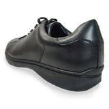 PARASHOE 本革 レザースニーカー ワイズ幅広3E（EEE）～4E（EEEE）黒（ブラック） 【メンズ革靴・カジュアルシューズ・ビジネスカジュアル（ビジカジ）紳士靴・ドレススニーカー・ビジネススニーカー・オフィスカジュアル／大きいサイズ（ビッグサイズ）27.5cm、28cm、29cm、30cm あり】(PS-2701-BLK)
