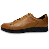 PARASHOE 本革 レザースニーカー ワイズ幅広3E（EEE）～4E（EEEE）茶色（ブラウン）【メンズ革靴・カジュアルシューズ・ビジネスカジュアル（ビジカジ）紳士靴・ドレススニーカー・ビジネススニーカー・オフィスカジュアル／大きいサイズ（ビッグサイズ）27.5cm、28cm、29cm、30cm あり】(PS-2701-BRN)
