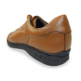 PARASHOE 本革 レザースニーカー ワイズ幅広3E（EEE）～4E（EEEE）茶色（ブラウン）【メンズ革靴・カジュアルシューズ・ビジネスカジュアル（ビジカジ）紳士靴・ドレススニーカー・ビジネススニーカー・オフィスカジュアル／大きいサイズ（ビッグサイズ）27.5cm、28cm、29cm、30cm あり】(PS-2701-BRN)