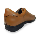 PARASHOE 本革 レザースニーカー ワイズ幅広3E（EEE）～4E（EEEE）茶色（ブラウン）【メンズ革靴・カジュアルシューズ・ビジネスカジュアル（ビジカジ）紳士靴・ドレススニーカー・ビジネススニーカー・オフィスカジュアル／大きいサイズ（ビッグサイズ）27.5cm、28cm、29cm、30cm あり】(PS-2701-BRN)