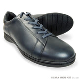 PARASHOE 本革 レザースニーカー ワイズ幅広3E（EEE）～4E（EEEE）ネイビー（紺色）【メンズ革靴・カジュアルシューズ・ビジネスカジュアル（ビジカジ）紳士靴・ドレススニーカー・ビジネススニーカー・オフィスカジュアル／大きいサイズ（ビッグサイズ）27.5cm、28cm、29cm、30cm あり】(PS-2701-NV)