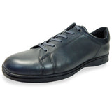 PARASHOE 本革 レザースニーカー ワイズ幅広3E（EEE）～4E（EEEE）ネイビー（紺色）【メンズ革靴・カジュアルシューズ・ビジネスカジュアル（ビジカジ）紳士靴・ドレススニーカー・ビジネススニーカー・オフィスカジュアル／大きいサイズ（ビッグサイズ）27.5cm、28cm、29cm、30cm あり】(PS-2701-NV)