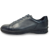 PARASHOE 本革 レザースニーカー ワイズ幅広3E（EEE）～4E（EEEE）ネイビー（紺色）【メンズ革靴・カジュアルシューズ・ビジネスカジュアル（ビジカジ）紳士靴・ドレススニーカー・ビジネススニーカー・オフィスカジュアル／大きいサイズ（ビッグサイズ）27.5cm、28cm、29cm、30cm あり】(PS-2701-NV)