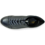 PARASHOE 本革 レザースニーカー ワイズ幅広3E（EEE）～4E（EEEE）ネイビー（紺色）【メンズ革靴・カジュアルシューズ・ビジネスカジュアル（ビジカジ）紳士靴・ドレススニーカー・ビジネススニーカー・オフィスカジュアル／大きいサイズ（ビッグサイズ）27.5cm、28cm、29cm、30cm あり】(PS-2701-NV)