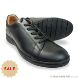 【SALE】PARASHOE 本革 レザースニーカー ワイズ幅広3E（EEE）～4E（EEEE）黒（ブラック）メッシュライニング 【メンズ革靴・カジュアルシューズ・ビジネスカジュアル（ビジカジ）紳士靴・ドレススニーカー・ビジネススニーカー・オフィスカジュアル】(PS-2701BG-BLK)