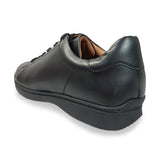 【SALE】PARASHOE 本革 レザースニーカー ワイズ幅広3E（EEE）～4E（EEEE）黒（ブラック）メッシュライニング 【メンズ革靴・カジュアルシューズ・ビジネスカジュアル（ビジカジ）紳士靴・ドレススニーカー・ビジネススニーカー・オフィスカジュアル】(PS-2701BG-BLK)