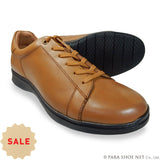 【SALE】PARASHOE 本革 レザースニーカー ワイズ幅広3E（EEE）～4E（EEEE）茶色（ブラウン）メッシュライニング 【メンズ革靴・カジュアルシューズ・ビジネスカジュアル（ビジカジ）紳士靴・ドレススニーカー・ビジネススニーカー・オフィスカジュアル】(PS-2701BG-BRN)
