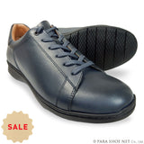 【SALE】PARASHOE 本革 レザースニーカー ワイズ幅広3E（EEE）～4E（EEEE）ネイビー（紺色）メッシュライニング 【メンズ革靴・カジュアルシューズ・ビジネスカジュアル（ビジカジ）紳士靴・ドレススニーカー・ビジネススニーカー・オフィスカジュアル】(PS-2701BG-NV)