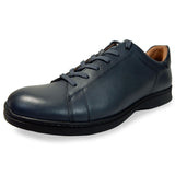 【SALE】PARASHOE 本革 レザースニーカー ワイズ幅広3E（EEE）～4E（EEEE）ネイビー（紺色）メッシュライニング 【メンズ革靴・カジュアルシューズ・ビジネスカジュアル（ビジカジ）紳士靴・ドレススニーカー・ビジネススニーカー・オフィスカジュアル】(PS-2701BG-NV)