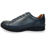 【SALE】PARASHOE 本革 レザースニーカー ワイズ幅広3E（EEE）～4E（EEEE）ネイビー（紺色）メッシュライニング 【メンズ革靴・カジュアルシューズ・ビジネスカジュアル（ビジカジ）紳士靴・ドレススニーカー・ビジネススニーカー・オフィスカジュアル】(PS-2701BG-NV)