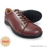 【SALE】PARASHOE 本革 レザースニーカー ワイズ幅広3E（EEE）～4E（EEEE）ワイン（バーガンディ・赤茶色）メッシュライニング 【メンズ革靴・カジュアルシューズ・ビジネスカジュアル（ビジカジ）紳士靴・ドレススニーカー・ビジネススニーカー・オフィスカジュアル】(PS-2701BG-WIN)
