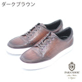 PARASHOE（パラシュー）本革 カラーオーダー レザースニーカー（全11色）カジュアルシューズ 手染めアンティーク（パティーヌ）【オパンケ製法・革靴・紳士靴】 (PS-MO1901-CO)