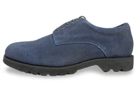 匠（TAKASHI）本革スエード プレーントゥビジネスカジュアルシューズ Gワイズ（6E）紺色［革靴・大きいサイズ 27.5cm、28cm、28.5cm、29cm、30cm 有］(PTT24V-NV)