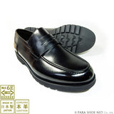 匠（TAKASHI）本革 ローファー ビジネスシューズ 幅広Gワイズ（6E）艶革 黒［革靴・大きいサイズ 27.5cm、28cm、28.5cm、29cm、30cm 有］(PTT25TH-BLK)