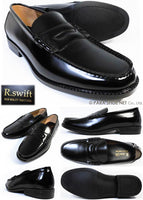 R-swift ローファー ビジネスシューズ 黒 ワイズ3E（EEE）サイズ 27.5cm、28cm、29cm【大きいサイズ（ビッグサイズ）紳士靴・学生靴（通学シューズ）】(1071k-blk)