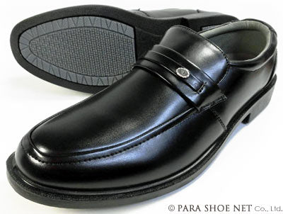 SLOVGH モカスリッポン ビジネスシューズ 黒 3E（EEE） 28cm、29cm、30cm【大きいサイズ（ビッグサイズ）メンズ紳士靴】 (20303k-blk)