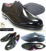 Veneziano 本革 Uチップ ビジネスシューズ 黒 幅広5E（EEEEE/Fワイズ）27.5cm、28cm、28.5cm、29cm、30cm【大きいサイズ 革靴・紳士靴】(2991-blk)