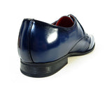 Oxford Field アシンメトリー レースアップ ビジネスシューズ アンティークネイビー 3E（EEE）28cm、29cm、30cm【大きいサイズ（ビッグサイズ）紳士靴】（PNS3002-NV）