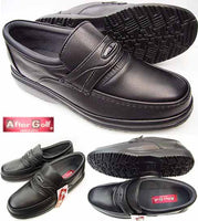 After Golf（アフターゴルフ）本革 モカスリップオン ビジネスシューズ 黒 ワイズ4E（EEEE）27.5cm、28cm（28.0cm）【大きいサイズ 革靴・紳士靴】（3601K-BLK）