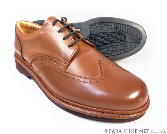 Rinescante Valentiano 本革 ウィングチップ ビジネスシューズ ワイズ4E（EEEE）茶色 27.5cm 28cm 29cm 30cm【大きいサイズ 革靴】（3733k-br）