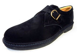 Rinescante Valentiano 本革スウェード モンクストラップ ビジネスシューズ 黒 4E 27.5cm、28cm、29cm、30cm［大きいサイズ 革靴］(PSN-3822K-BLK)