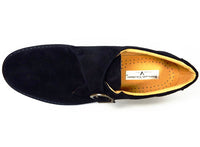 Rinescante Valentiano 本革スウェード モンクストラップ ビジネスシューズ 黒 4E 27.5cm、28cm、29cm、30cm［大きいサイズ 革靴］(PSN-3822K-BLK)