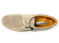 Rinescante Valentiano 本革スウェード モンクストラップ ビジネスシューズ ダークベージュ（レンガソール）4E（EEEE）24cm【小さいサイズ革靴】(PSN-3822S-DVG)