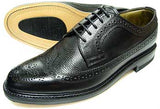 TUFF British Classic 本革底 ウィングチップ ビジネスシューズ（型押）黒 3E（EEE）27.5cm 28cm 29cm【大きいサイズ（ビッグサイズ）革靴】(5154k-blk)