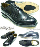 TUFF British Classic 本革底 ウィングチップ ビジネスシューズ 黒 3E（EEE）27.5cm 28cm 29cm【大きいサイズ（ビッグサイズ）革靴・紳士靴】(5156k-blk)