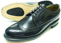 TUFF British Classic 本革底 ウィングチップ ビジネスシューズ 黒 ワイズ3E（EEE）【グッドイヤーウェルト製法・日本製・革靴/小さいサイズ24cmあり】(5156-blk)
