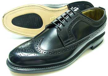 TUFF British Classic 本革底 ウィングチップ ビジネスシューズ 黒 3E（EEE）27.5cm 28cm 29cm【大きいサイズ（ビッグサイズ）革靴・紳士靴】(5156k-blk)