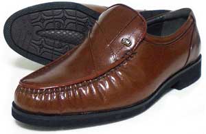MG（Men's Gear）カンガルー革 モカスリッポン ビジネスシューズ 茶色 23cm、23.5cm、24cm［小さいサイズ（スモールサイズ）メンズ革靴・紳士靴］(492-br)