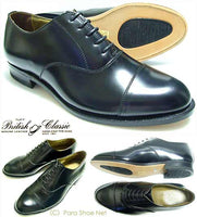 TUFF British Classic 本革底 内羽根ストレートチップ ビジネスシューズ 黒 3E（EEE）【グッドイヤーウェルト製法・日本製・革靴/小さいサイズ24cmあり】(6202-blk)