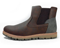 Dect サイドゴアブーツ（防水・防滑ソール）ダークブラウン 3E（EEE）28cm、29cm【大きいサイズ（ビッグサイズ）メンズ カジュアルシューズ 紳士靴】（pacc2019-dbr）